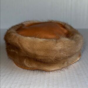 Vintage Darcel Satin And Genuine Fur Pillbox Hat